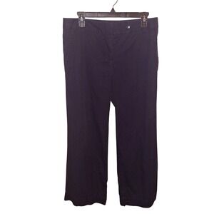 J. Crew Navy Blue Wide Leg Chino Classic Twill Cotton Weathered Size 6S Workwear